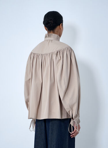 Dries Van Noten Gathered Neck Blouse Beige dvn0263008