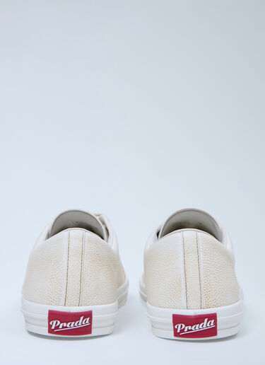 LN-CC® - Prada: Leather Sneakers - White Prada Leather Sneakers White pra0162015