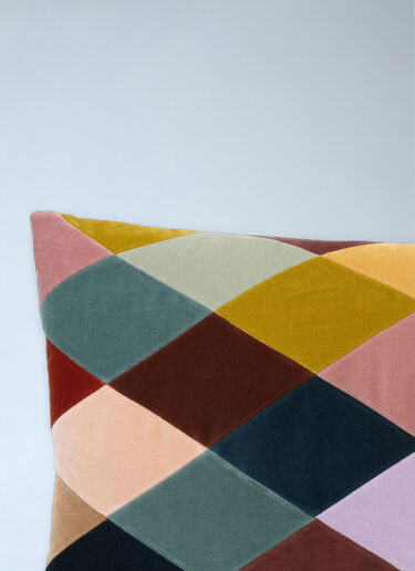 LN-CC® - Christina Lundsteen: Geometric Velvet Cushion - Multicolour Christina Lundsteen Geometric Velvet Cushion Multicolour wps0691940