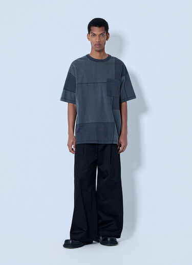 Comme des Garçons Homme 패치워크 코튼 티셔츠 회색 cdh0164007