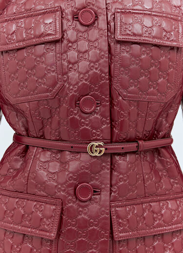 LN-CC® - Gucci: Interlocking G Leather Jacket - Red Gucci Interlocking G Leather Jacket Red guc0258008