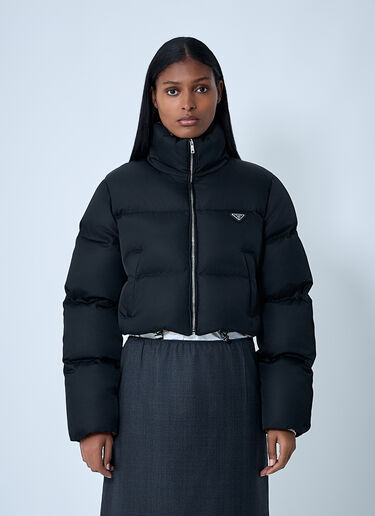 LN-CC® - Prada: Short Re-Nylon Down Jacket - Black Prada Short Re-Nylon Down Jacket Black pra0262065