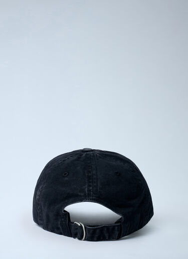 LN-CC® - Acne Studios: Logo Motif Baseball Cap - Black Acne Studios Logo Motif Baseball Cap Black acn0161017