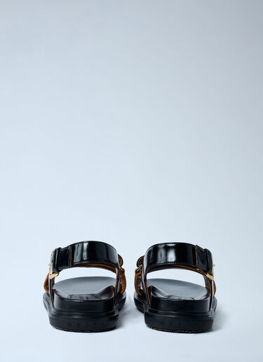 Marni Fussbett Leather Sandals Black mni0263015
