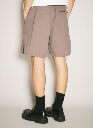 LN-CC® - Undercover: Crease-Effect Shorts - Brown Undercover Crease-Effect Shorts Brown und0156003