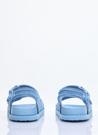 LN-CC® - Birkenstock 1774: 밀라노 스톤워시드 데님 샌들 - 블루 Birkenstock 1774 밀라노 스톤워시드 데님 샌들 블루 brs0158002