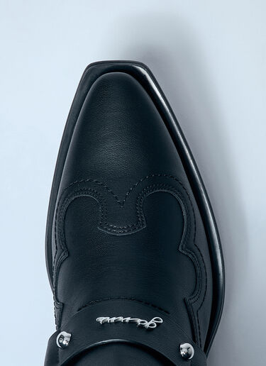LN-CC® - GANNI: Low-Cut Western Chelsea Boots - Black GANNI Low-Cut Western Chelsea Boots Black gan0259054