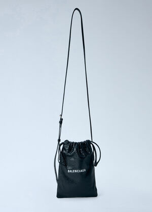 LN-CC® - Balenciaga: Shopper Phone Holder - Black Balenciaga Shopper Phone Holder Black bal0163027