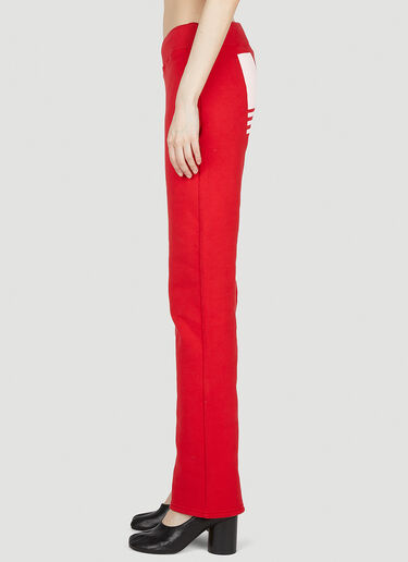 LN-CC® - Mowalola: Logo Print Track Pants - Red Mowalola Logo Print Track Pants Red mow0352006