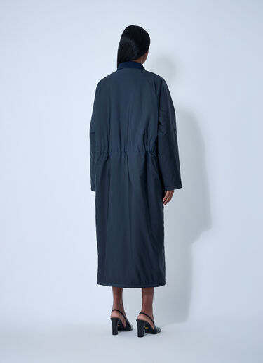 Prada 로고 프린트 롱 코트 블루 pra0262057