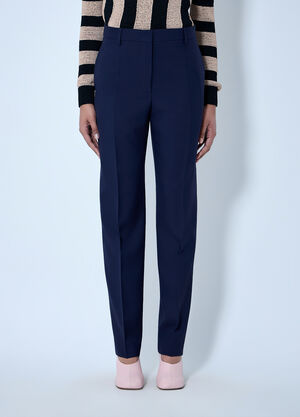 LN-CC® - Dries Van Noten: Wool Tailored Trousers - Navy Dries Van Noten Wool Tailored Trousers Navy dvn0264002