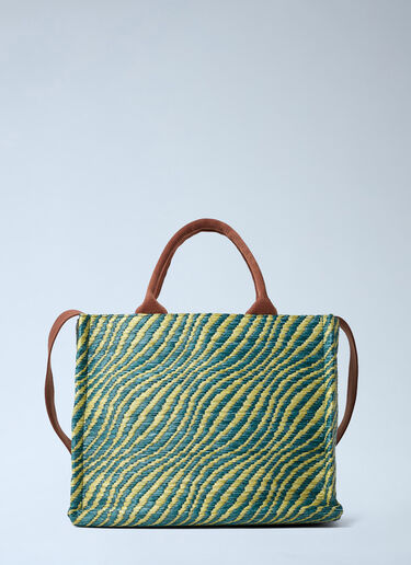 LN-CC® - Marni: Small Basket Bag - Green Marni Small Basket Bag Green mni0263023