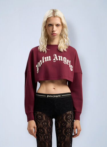 Palm Angels 弧形Logo短款上衣 波尔多 pma0262083