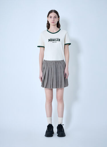 Moncler Logo Print Cotton T-Shirt White mon0264025
