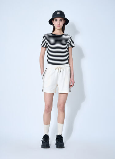 LN-CC® - Moncler: Logo Patch Track Shorts - Beige Moncler Logo Patch Track Shorts Beige mon0260032