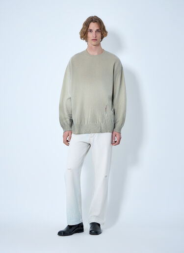 Our Legacy Slant Knit Sweater Cream our0164029