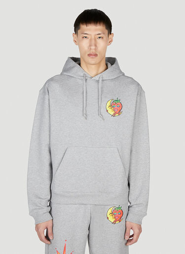 Sky High Farm Workwear プリント フードスウェットシャツ グレー skh0352012