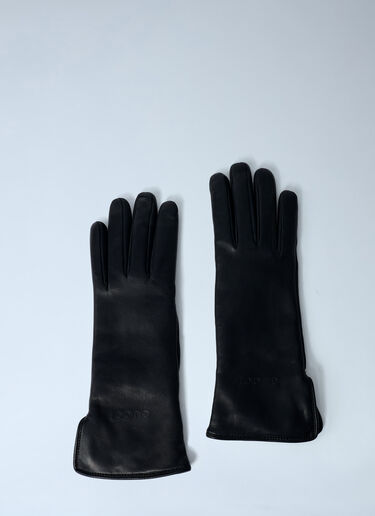 Gucci 压纹徽标手套 黑色 guc0261044