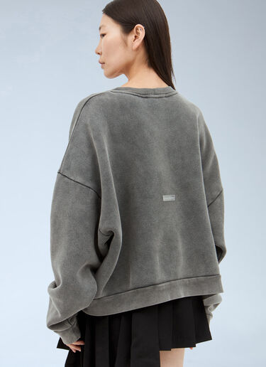 LN-CC® - Acne Studios: Logo Patch Sweatshirt - Grey Acne Studios Logo Patch Sweatshirt Grey acn0357002