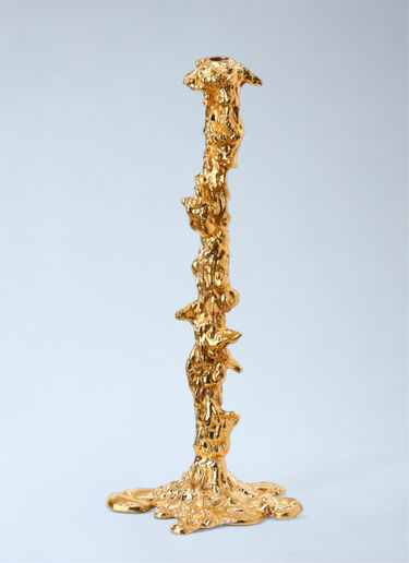 LN-CC® - POLSPOTTEN: Textured Metal Candlestick - Gold POLSPOTTEN Textured Metal Candlestick Gold wps0692214