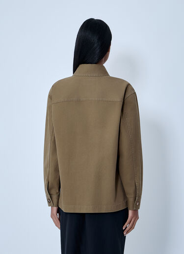 LN-CC® - Saint Laurent: Cotton Shirt - Brown Saint Laurent Cotton Shirt Brown sla0262005