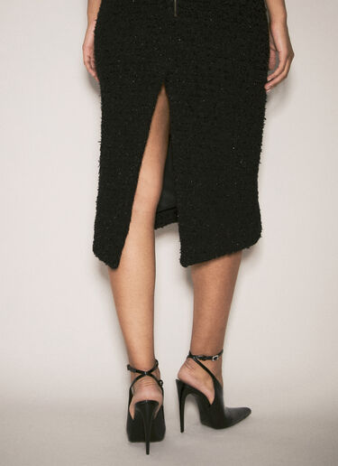 LN-CC® - Balenciaga: Boucle Midi Skirt - Black Balenciaga Boucle Midi Skirt Black bal0257005