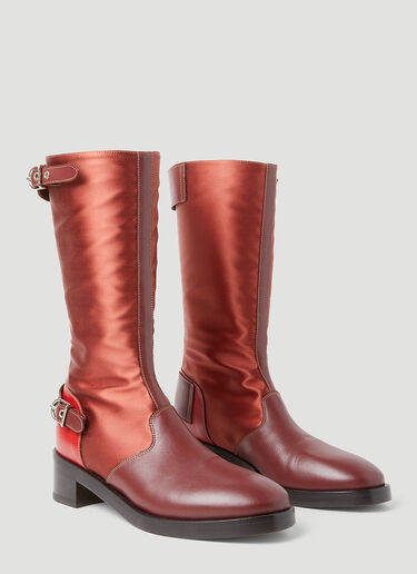 LN-CC® - Durazzi Milano: Buckle Boots - Red Durazzi Milano Buckle Boots Red drz0252017