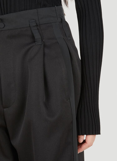 LN-CC® - Meryll Rogge: Pleated Tuxedo Pants - Black Meryll Rogge Pleated Tuxedo Pants Black mrl0248007
