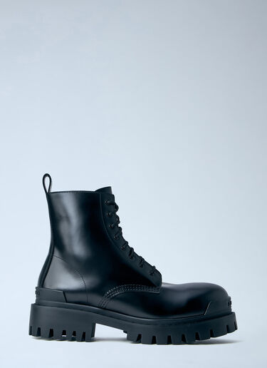 LN-CC® - Balenciaga: Combat Strike Boots - Black Balenciaga Combat Strike Boots Black bal0163021