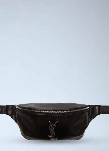 LN-CC® - Saint Laurent: Logo Monogram Belt Bag - Black Saint Laurent Logo Monogram Belt Bag Black sla0138034