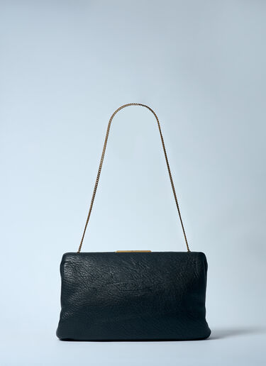 LN-CC® - Saint Laurent: Large Leather Clutch - Black Saint Laurent Large Leather Clutch Black sla0258049