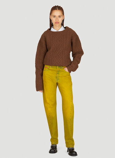 Martine Rose 트위스트 심 진 옐로우 mtr0253002