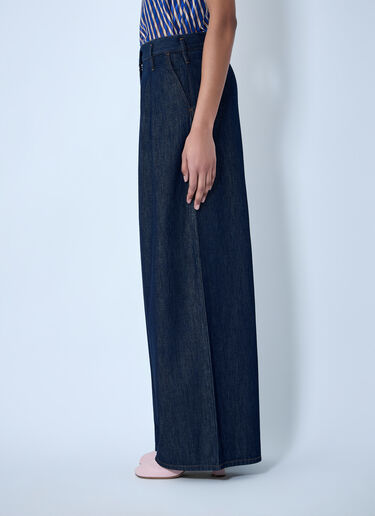 LN-CC® - Dries Van Noten: Wide-Leg Denim Trousers - Blue Dries Van Noten Wide-Leg Denim Trousers Blue dvn0263012