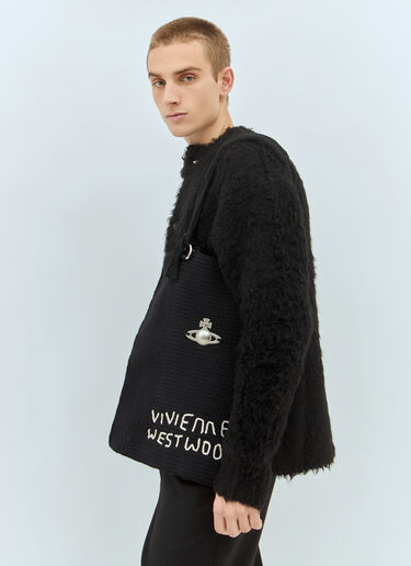 LN-CC® - Vivienne Westwood: Mabel Large Crochet Tote Bag - Black Vivienne Westwood Mabel Large Crochet Tote Bag Black vvw0158009