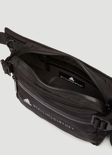 LN-CC® - adidas by Stella McCartney: Logo Charm Belt Bag - Black adidas by Stella McCartney Logo Charm Belt Bag Black asm0246004