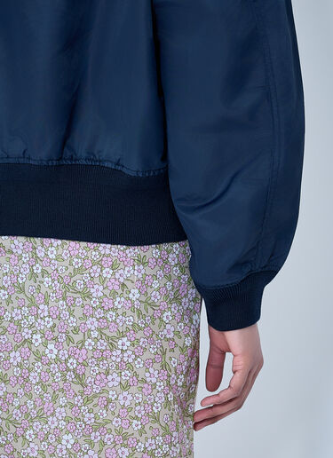 LN-CC® - Prada: Zip-Up Bomber Jacket - Blue Prada Zip-Up Bomber Jacket Blue pra0264003