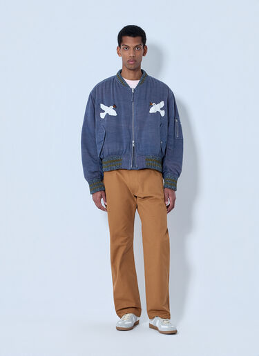 LN-CC® - Story MFG: Embroidered Bomber Jacket - Purple Story MFG Embroidered Bomber Jacket Purple str0164001