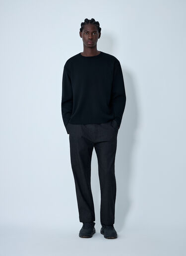 LN-CC® - Massimo Osti Studio: 羊毛针织衫 - 黑色 Massimo Osti Studio 羊毛针织衫 黑色 mso0162002