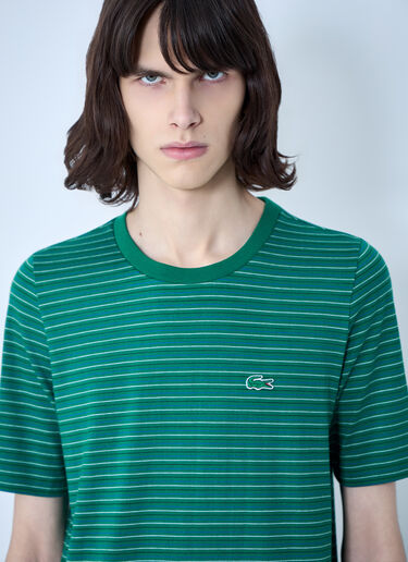 Lacoste Striped Cotton Jersey T-Shirt Green lac0164010
