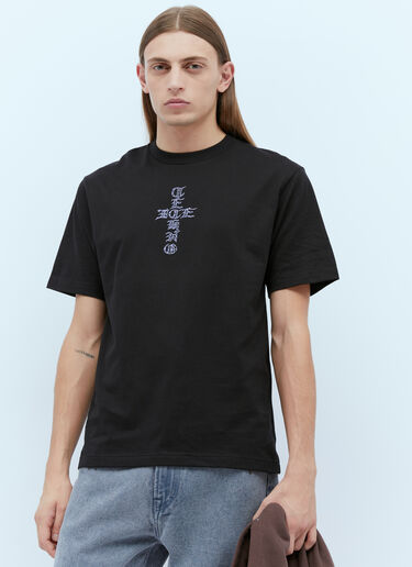 LN-CC® - ICE & TECHNO: Cross Logo Print T-Shirt - Black ICE & TECHNO Cross Logo Print T-Shirt Black int0154002