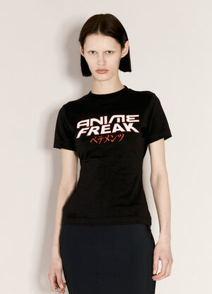 LN-CC® - VETEMENTS: Anime Freak Fitted T-Shirt - Black VETEMENTS Anime Freak Fitted T-Shirt Black vet0255014