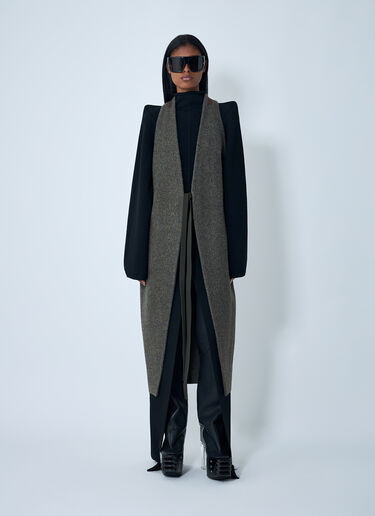 Rick Owens ウール ドレープ ウエストコート   グレー ric0262001