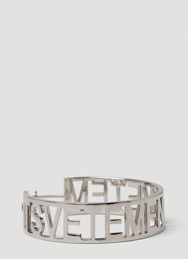 VETEMENTS 徽标圆圈耳环 银 vet0250023