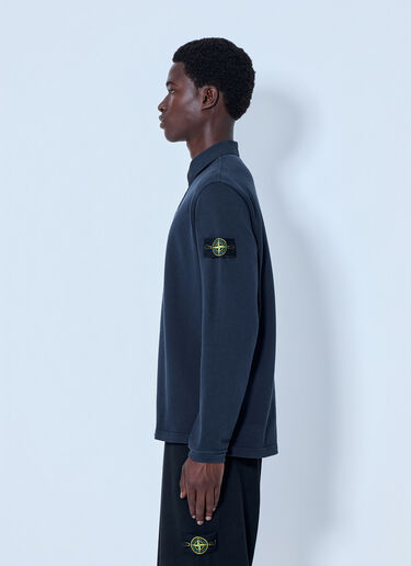 Stone Island Long Sleeve Polo Shirt Navy sto0165075