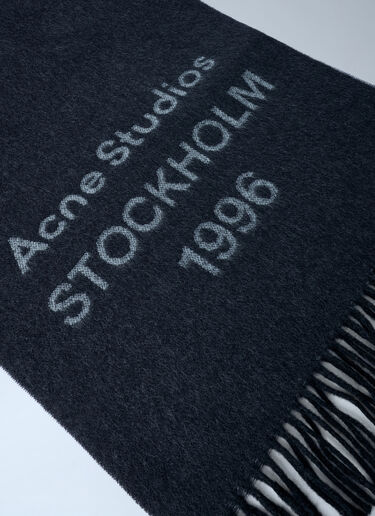 LN-CC® - Acne Studios: Fringed Wool Scarf - Black Acne Studios Fringed Wool Scarf Black acn0162040