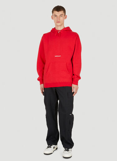 LN-CC® - Saintwoods: Logo Embroidery Hooded Sweatshirt - Red Saintwoods Logo Embroidery Hooded Sweatshirt Red swo0149008