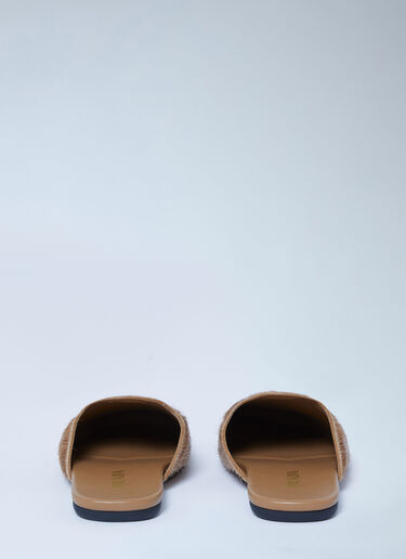 LN-CC® - Prada: Leather Pony-Hair Mules - Sand Prada Leather Pony-Hair Mules Sand pra0262111