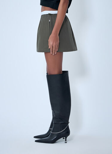 Alexander Wang Elasticated Waist Mini Skirt Green awg0263007