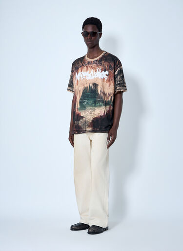 LN-CC® - Acne Studios: Graphic Print T-shirt - Brown Acne Studios Graphic Print T-shirt Brown acn0164040