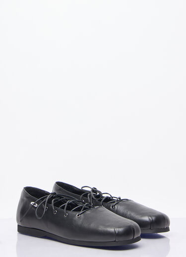 LN-CC® - Our Legacy: Laced Ballerina Flats - Black Our Legacy Laced Ballerina Flats Black our0258026
